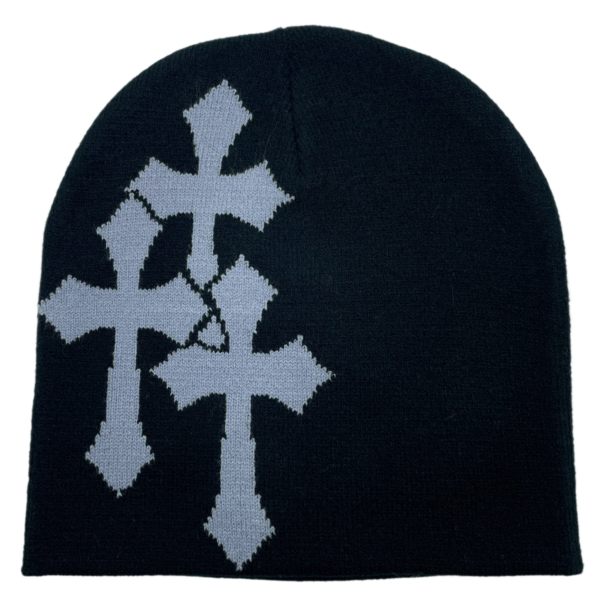 Y2K Crucifix Jacquard Beanie