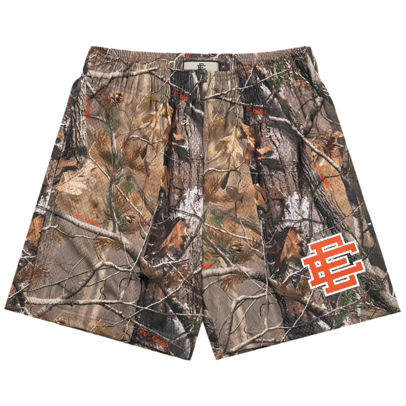 Y2K Mesh Printed Gym Shorts