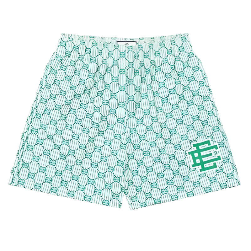 Y2K Mesh Printed Gym Shorts