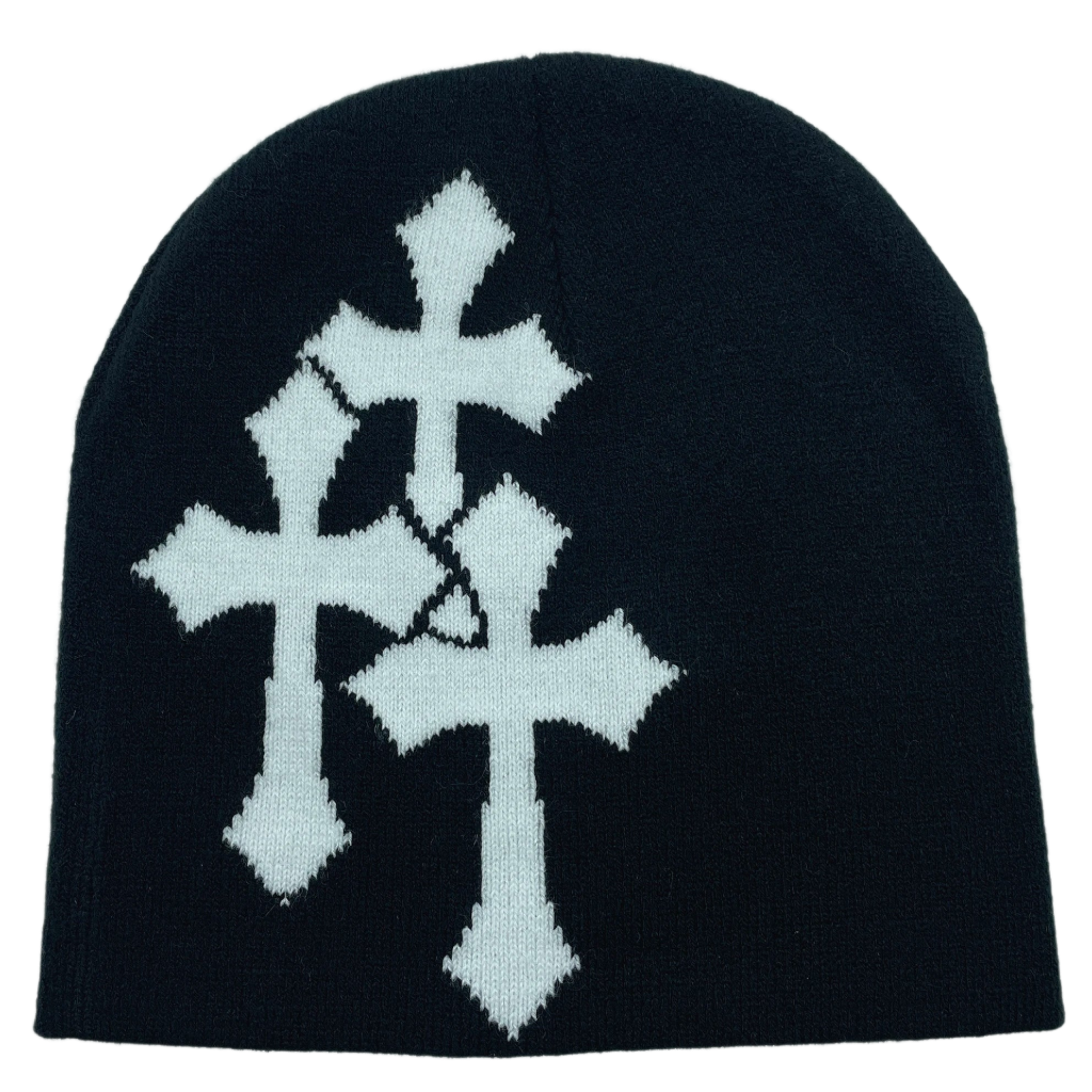 Y2K Crucifix Jacquard Beanie