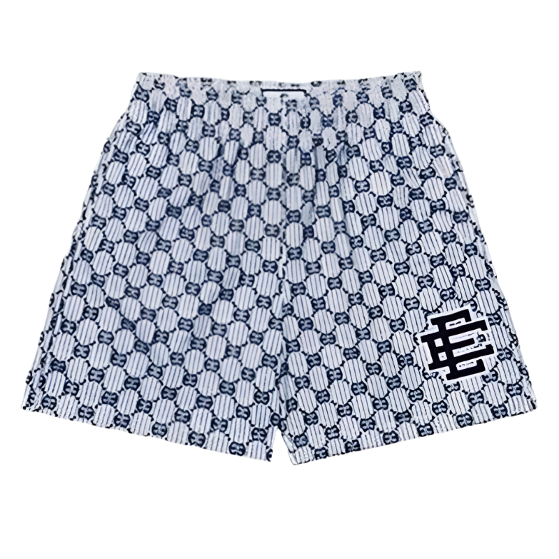 Y2K Mesh Printed Gym Shorts