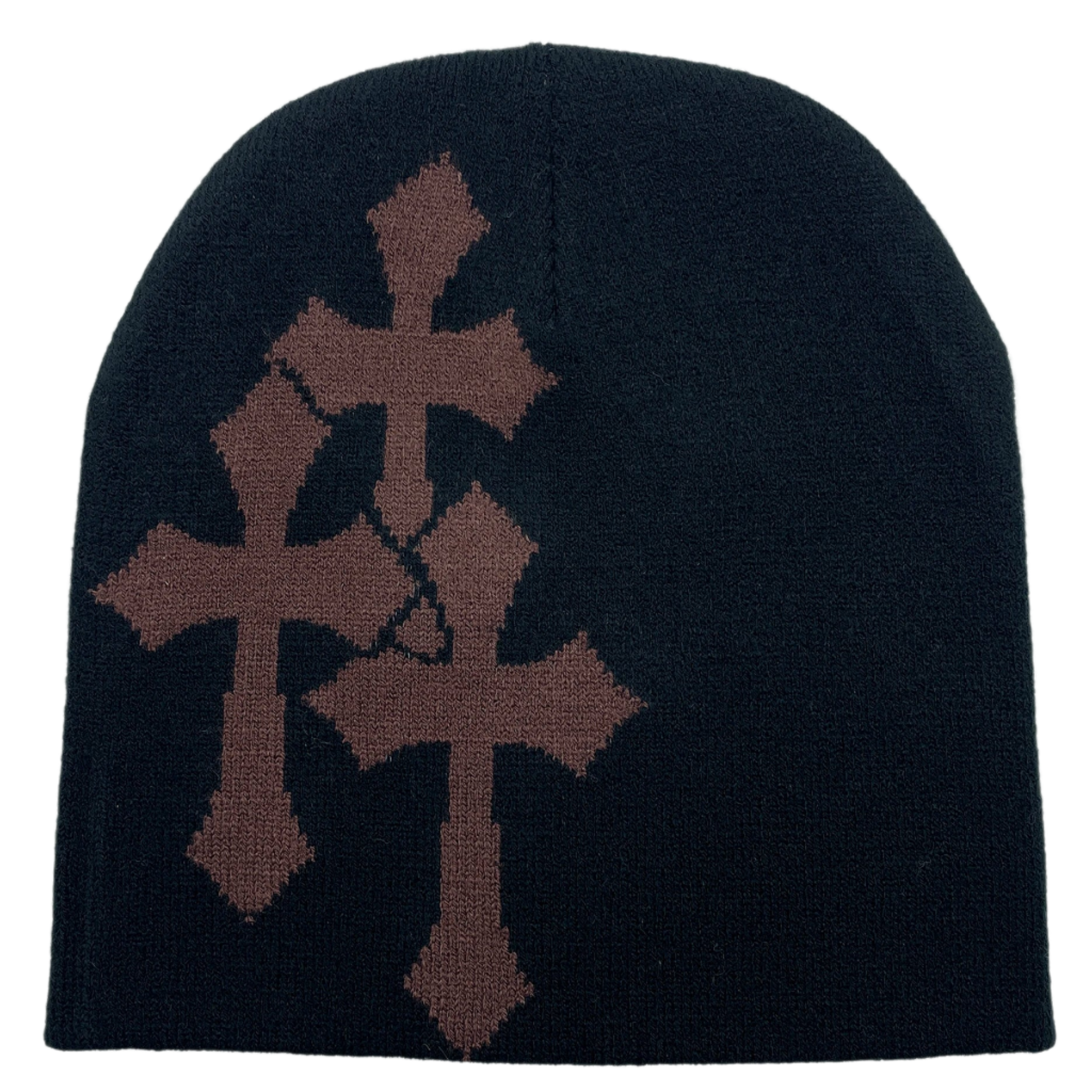 Y2K Crucifix Jacquard Beanie