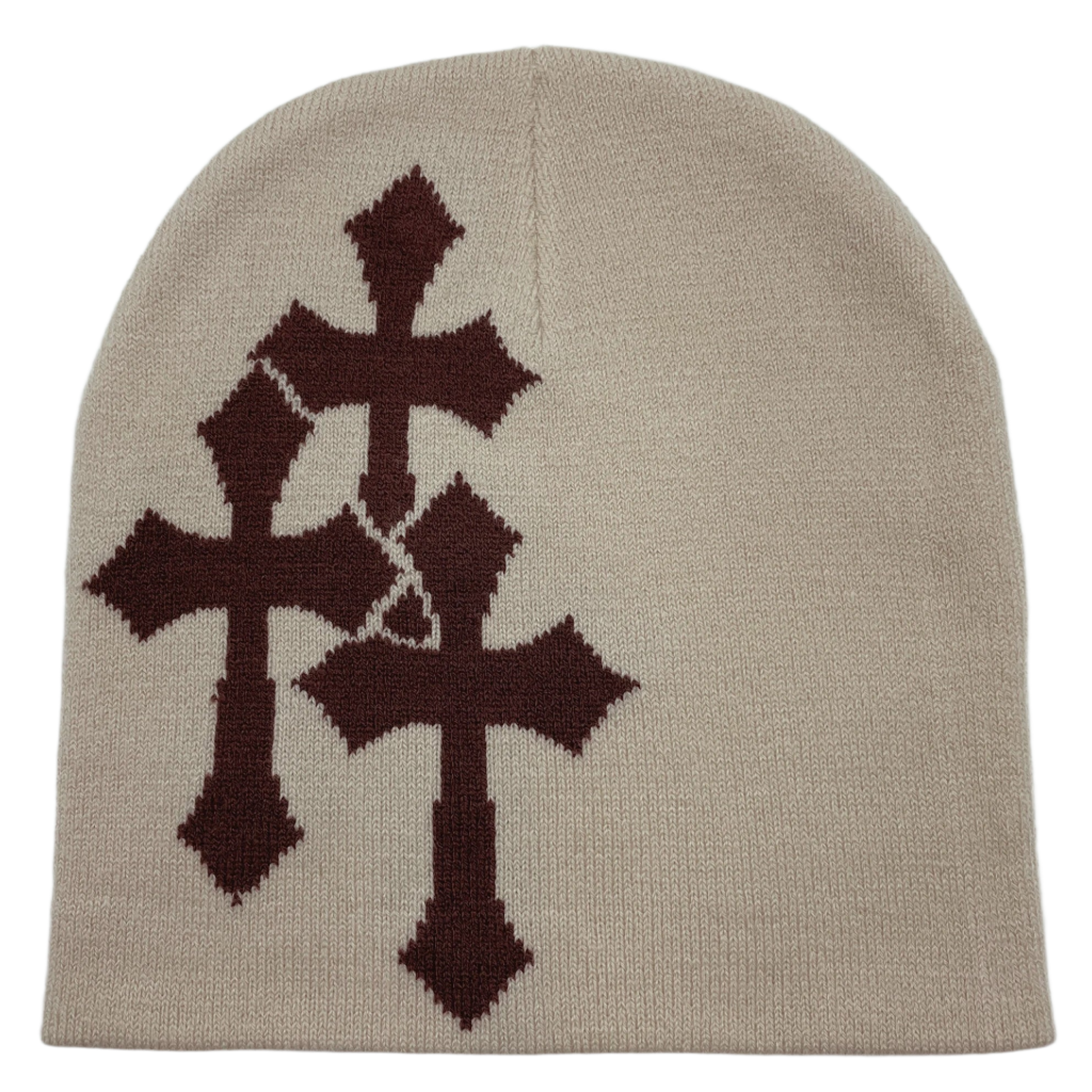 Y2K Crucifix Jacquard Beanie
