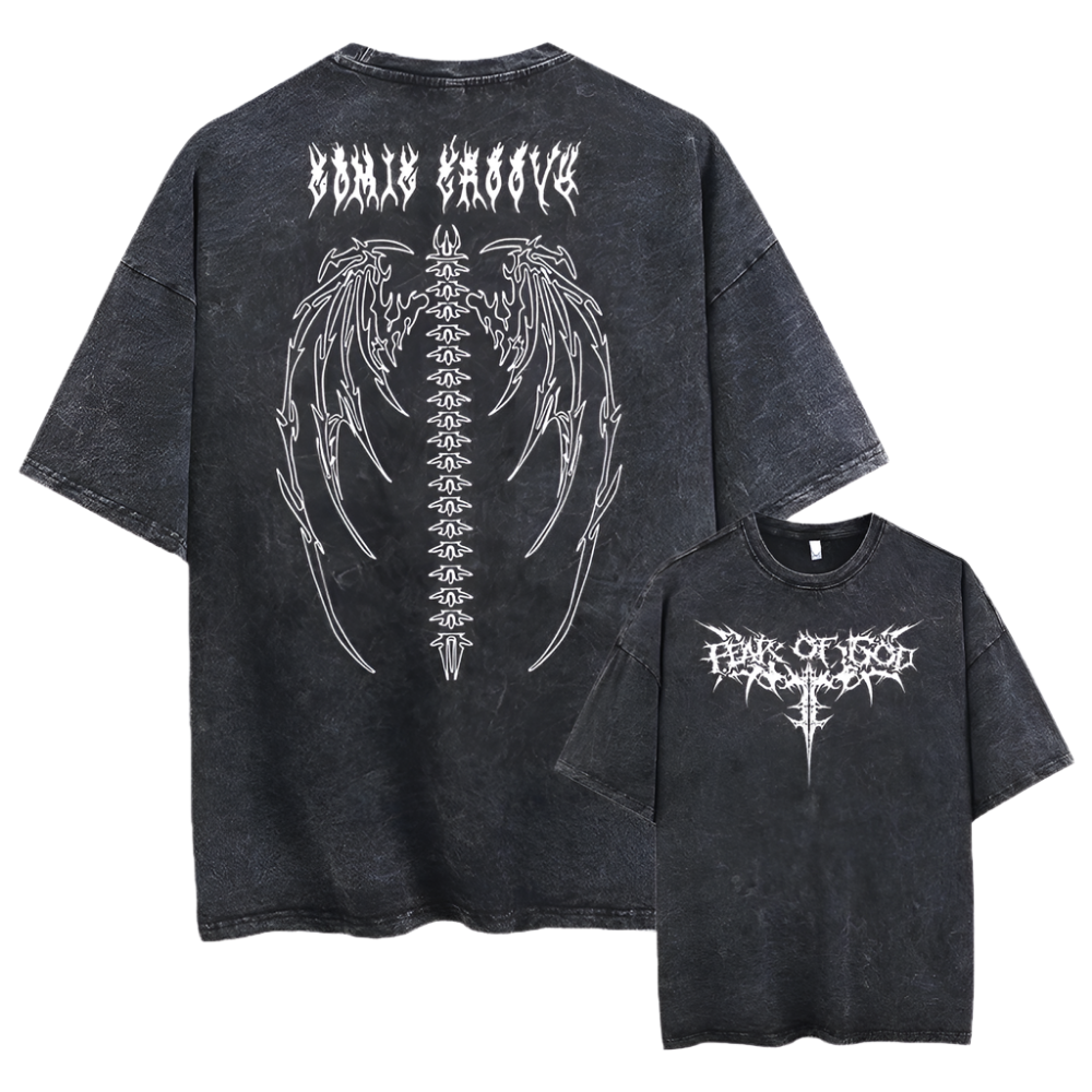 Oversized Washed/Acid Gym Tee