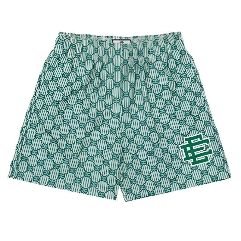 Y2K Mesh Printed Gym Shorts