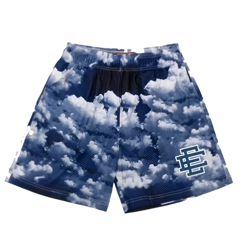 Y2K Mesh Printed Gym Shorts